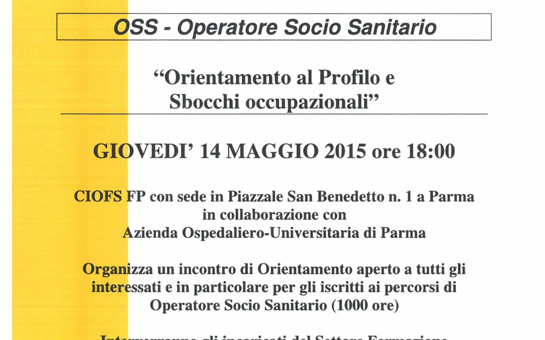 O.S.S. :Orientamento al Profilo e Sbocchi occupazionali