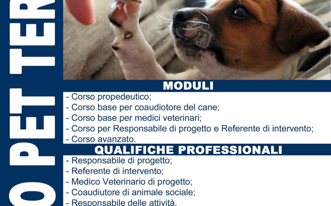 Corso Propedeutico PER GLI INTERVENTI ASSISTITI CON GLI ANIMALI (IAA)