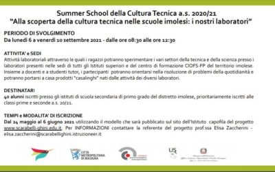 A Imola…un progetto di SUMMER SCHOOL