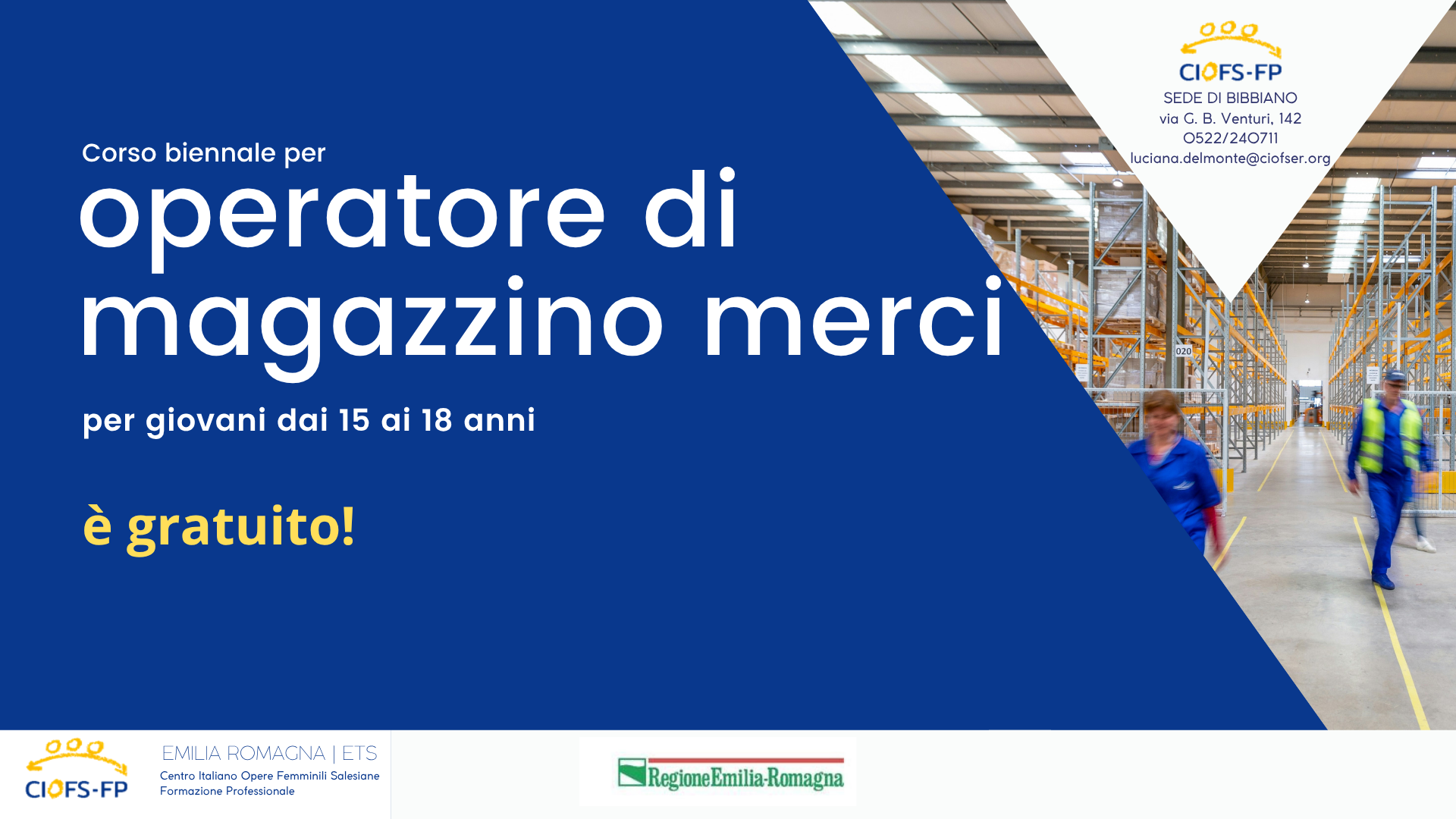 OPERATORE DI MAGAZZINO MERCI – IeFP 2026/2028