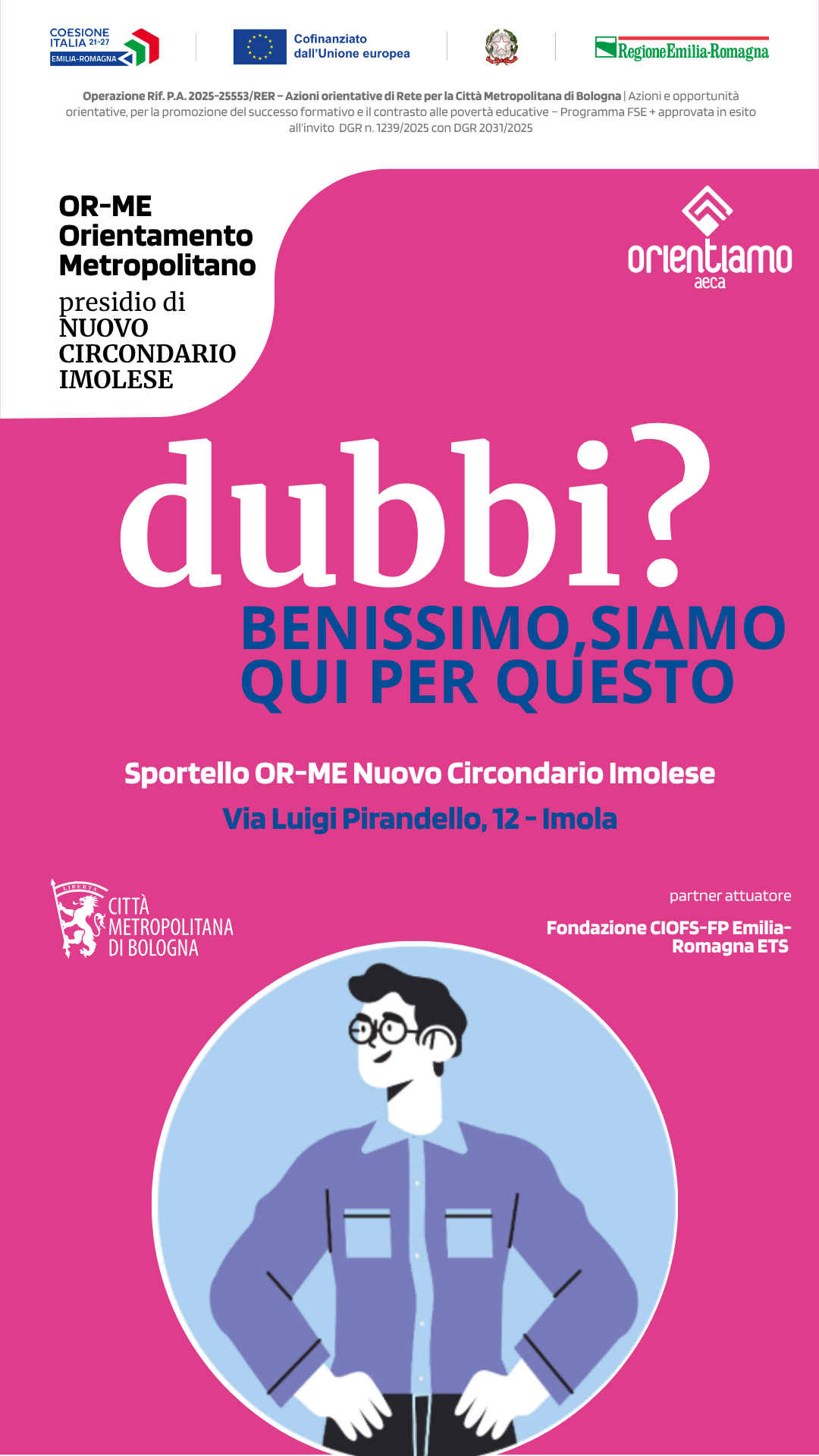 Sportello OR-ME a Imola !!